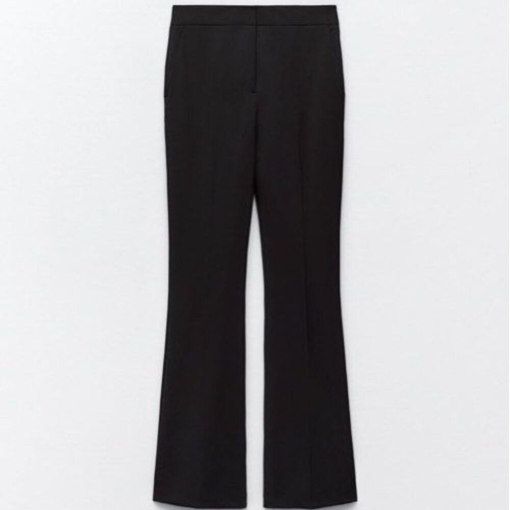 flared full length trousers